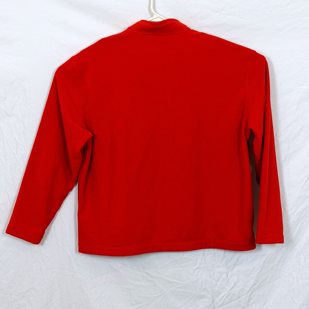 Orvis Trout Bum Fleece Pullover Red Quarter Zip Men's XXL Textured - Picture 2 of 7